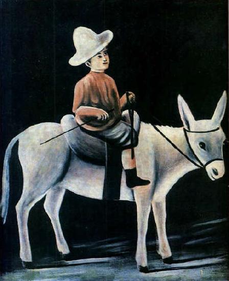 Niko Pirosmani A Little Boy Riding a Donkey oil painting picture